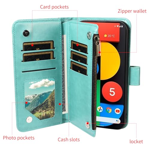 Étui fleur pour Google Pixel 5 avec clapet magnétique haut de gamme - 2