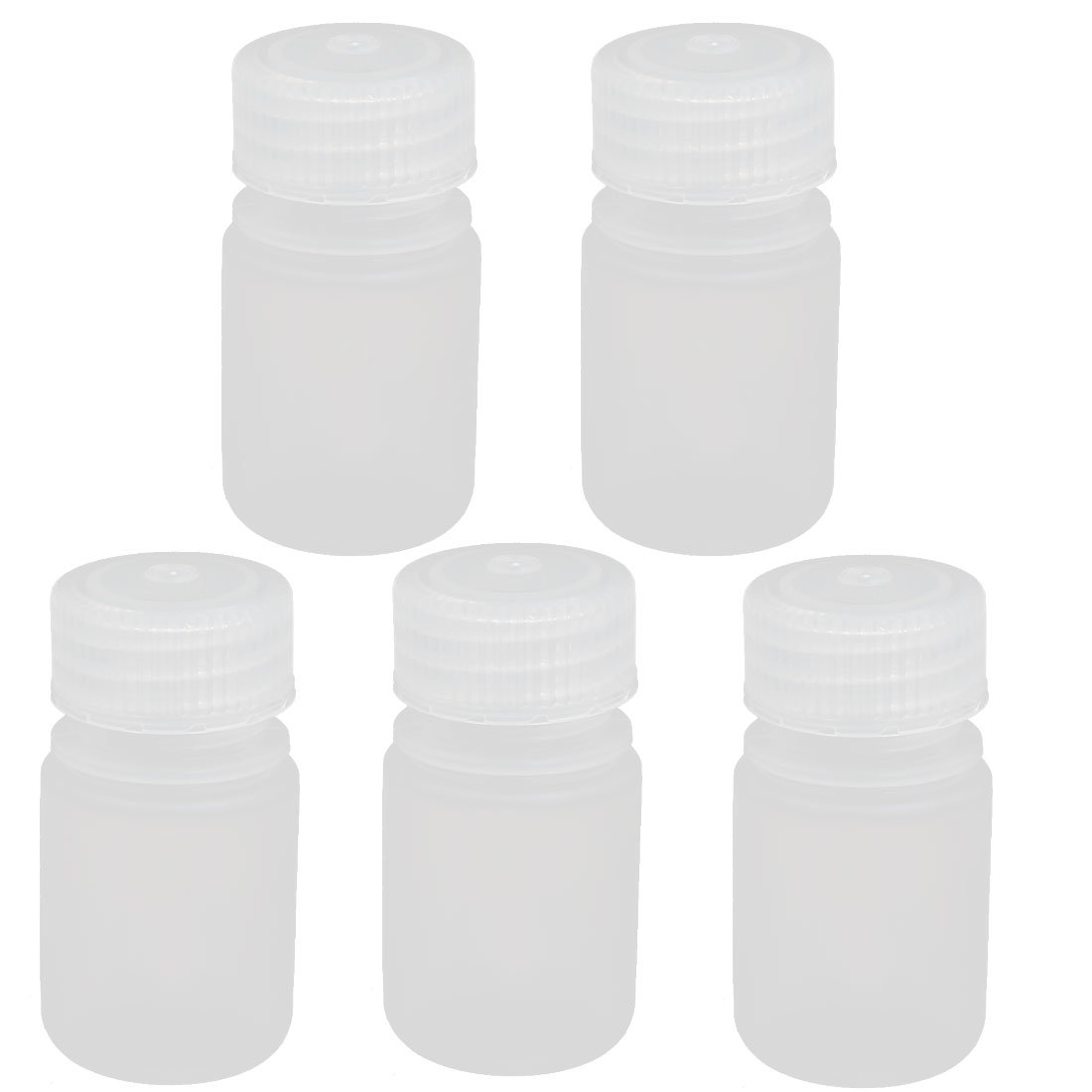 Aexit 125ml 20mm gauge Diameter PP Plastic Round Narrow Mouth Bottle Clear 5pcs