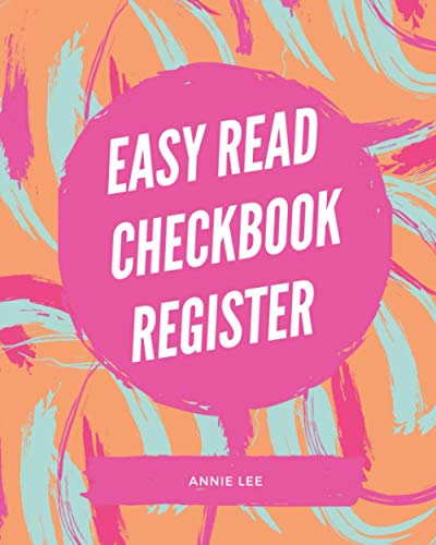 Easy Read Checkbook Register: 8x10 Large Print