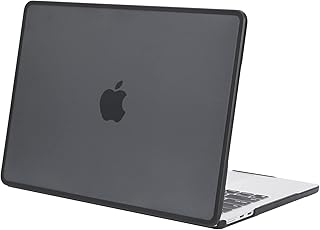 BlueSwan Compatible with 2023 2022 MacBook Air 13.6 inch M2 Case Model A2681, Anti-Cracking Soft TPU Bumper + Frosted PC Anti-Fingerprint Protective Laptop Case, Frosted Black