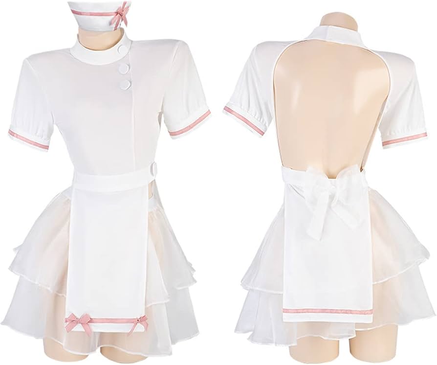 創作　コスプレ衣装　天使　ナース服　オリジナルデザインフィギュア　セクシー Amazon.co.jp: [Malymoon] コスプレ 天使界隈 天使 ナース 看護