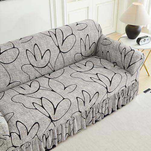 Housse de canapé super extensible 4 places lavable et protecteur universel