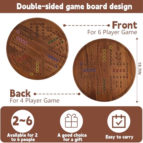 Juego de mesa grande circular de mármol con tablero doble miniatura 3