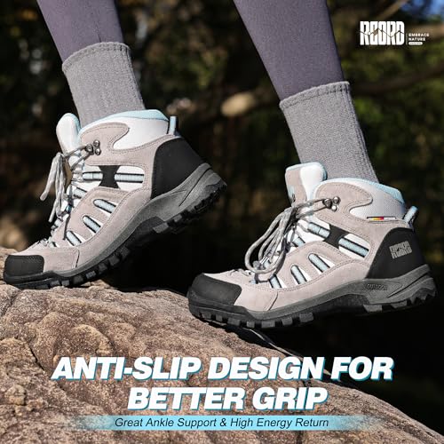 @ R CORD Womens Hiking Boots Waterproof Lightweight Hiking Boots Women Ankle Support Hiking Shoes Backpacking Boots Breathable Non-slip Hiking Boot for Outdoors2
