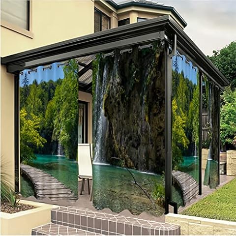 Linfye 2022 Upgraded Gazebo Patio Outdoor Curtains Waterproof Cover