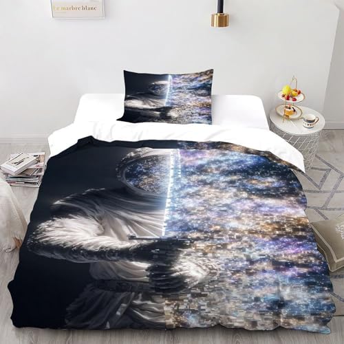 Housse de couette galaxie astronaute en microfibre ado