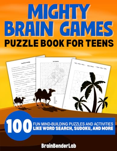 Product Image of the Mighty Brain Games Puzzle Book for Teens: 100 Fun Mind Building Puzzles and Activities Like Word Search, Sudoku, and More (Mighty Teen Mind Challenge Collection)