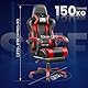 DoChair Gaming Stuhl Upgraded mit Fußstütze, Computer Gaming Chair Ergonomisch Lendenwirbelverstellbar, Design Stuhl Schwerlastbereich 150-200KG, Rot