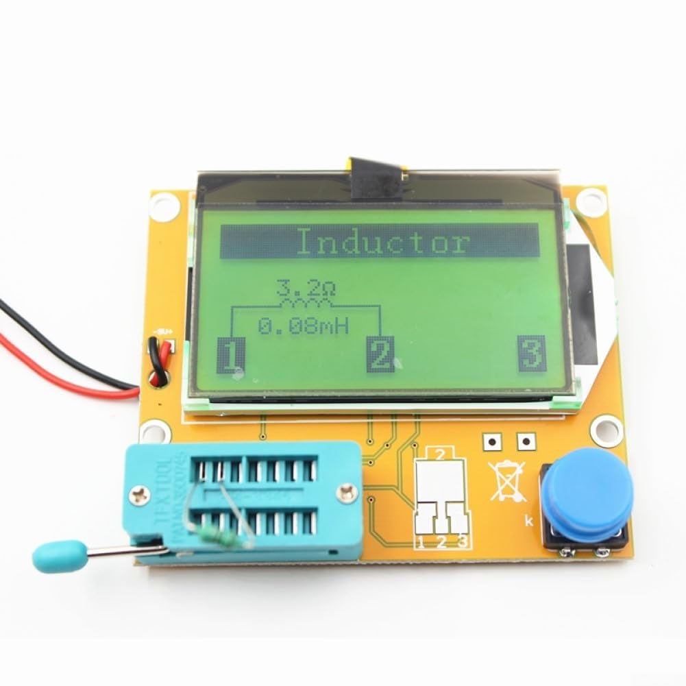 Tester grafico del transistor per lcr-t4 con retroilluminazione 128X64 per la misurazione della resistenza di induttanza della metropolitana del diodo Mos in laboratorio