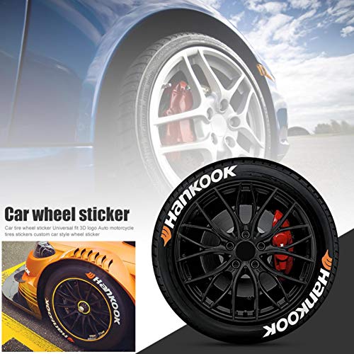 8 Sets Universal Car Tire Letter Sticker Personality Modified 3D Stereo Car Tires Sticker Tire Letter Decorative Sticker - Thumbnail 7
