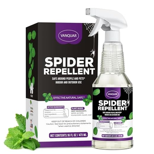 VANQUAR Peppermint Oil Insect & Spider Repellent Spray - All-Natural, Pet-Safe Bug Control for Home, Kitchen & Garden - 16 oz
