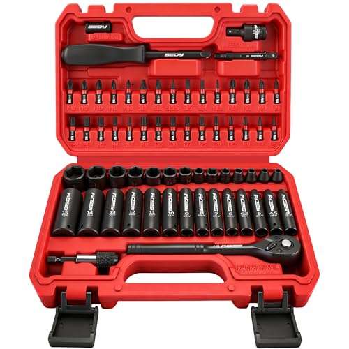 64-Piece 1/4 Inch Impact Socket Set