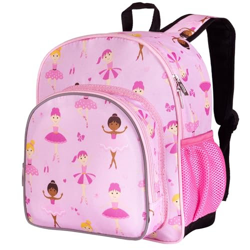Image of Wildkin 12 Inch Toddler Backpack for Kids, Ballerina | Ages 3-7, insulated front pocket - coordinates with matching Wildkin nap mats and water bottles