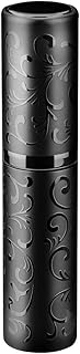ZKSM Perfume Atomizer Bottle 10ML Portable Travel Mini Refillable Spray Bottle with Funnel Twist-Up Use Fragrance Empty Bottle Fits in Your Purse Pocket and Luggage, 4x0.9 Inch(Black)