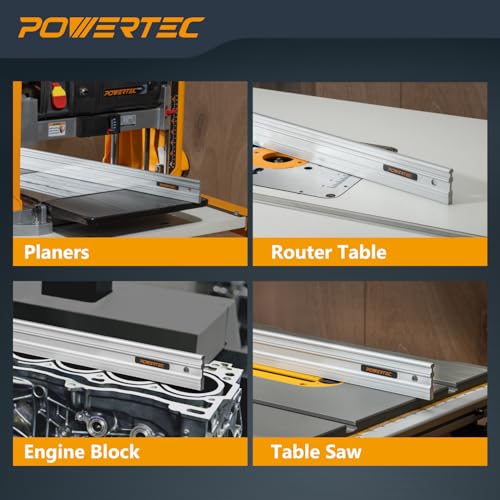 POWERTEC 24 Inch Aluminum Straight Edge – Precision Machinist Tool, .001\" Tolerance, Solid One-Piece Construction – for Woodworking, Automotive, Machine Setup, and Surface Flatness Checks (72330) - Thumbnail 2