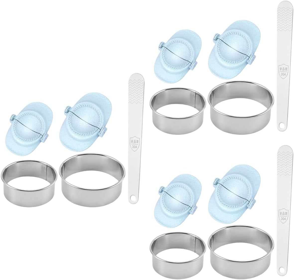 YARNOW 3sets Dumpling Maker Press Mold and Cutter Spoon for Homemade Dumplings Empanadas and More Includes and Molds Kitchen Cooking Gadget