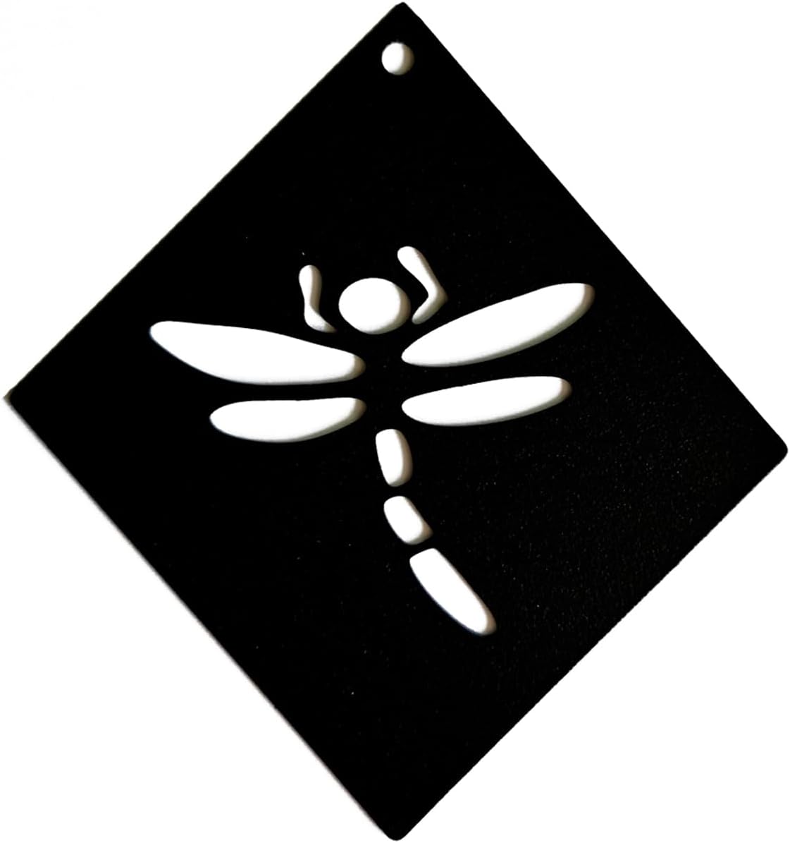 Replacement Wind Chime Sail, Wind Catcher Replacement with 16.4FT Nylon Cord, Metal Wind Chime Parts Replacement for Sympathy Outdoor Wind Chimes and Wind Bells, Black Dragonfly