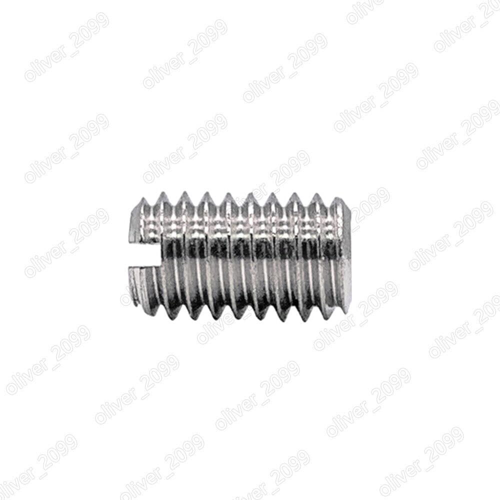 Tornillos de ajuste divididos de acero inoxidable, 5 piezas, punta plana (M3 x 3 mm)