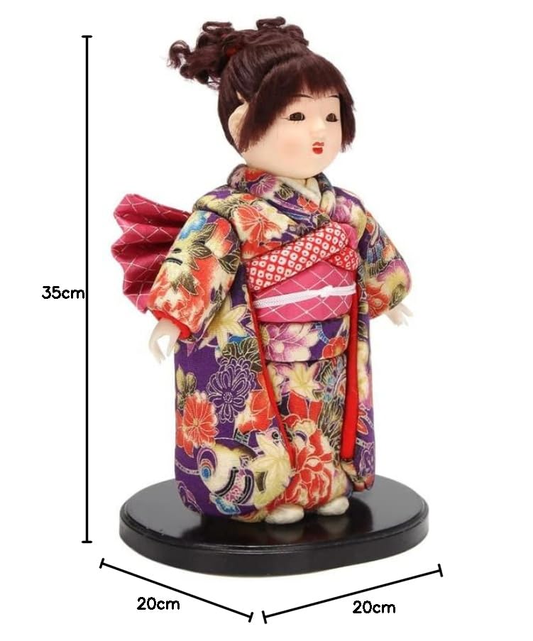 日本の伝統的なお座り人形 2体セット　和人形　海外の方へのお土産に　コンパクト 楽天市場】送料無料 [博多人形いとう] 人形 博多人形 高砂 博匠