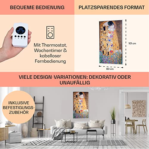 Klarstein Infrarot-Bildheizung mit Thermostat und Wandmontage
