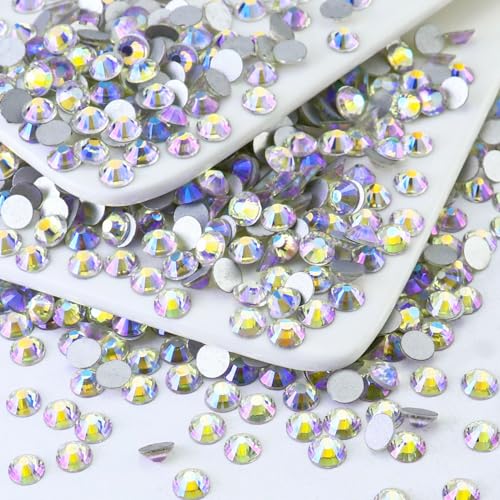 Image of Flatback Crystal Rhinestones Round Gems for Nail Art and Craft Clothes Glue Fix, Starry Night (3.8-4.0mm) SS16 /1440PCS