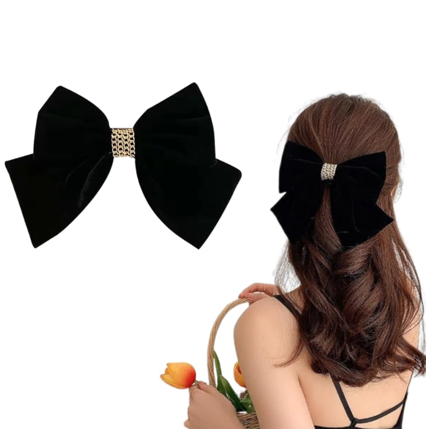 Amazon.com : Kodewiet Large Velvet Hair Bow for Women, Big Black Amazon.com : Kodewiet Large Velvet Hair Bow for Women, Big Black