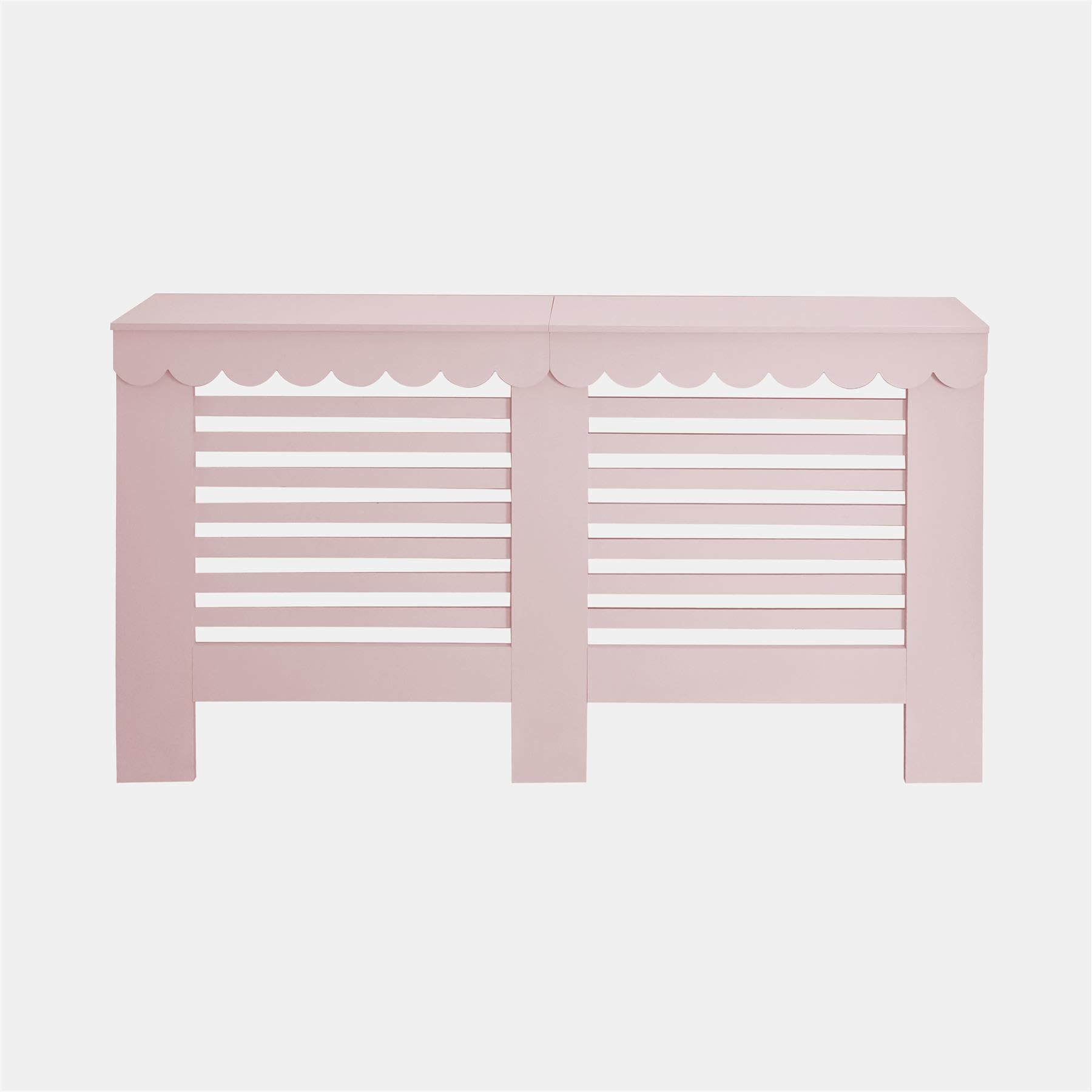 OHS Large Radiator Covers, Scallop Edge Radiator Shelf Covers, Light Pink