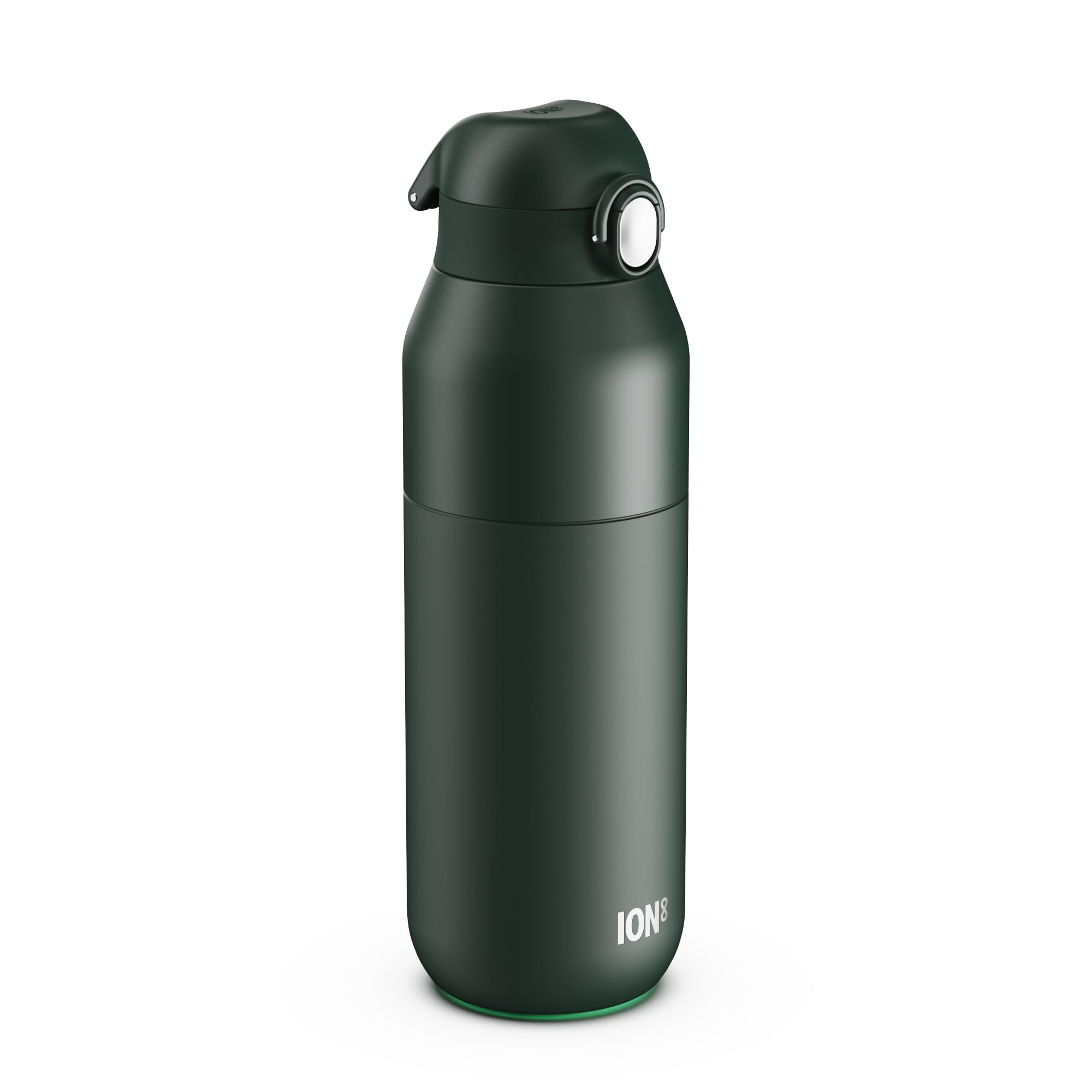 ION8 Primo Revive Insulated Water Bottle 720 ml (24 oz)– Leakproof Stainless Steel Bottle with Flip Lid, One Touch Open, Fast Flow, Vacuum Insulated Hot & Cold, Dishwasher Safe, Dark Green — image 1