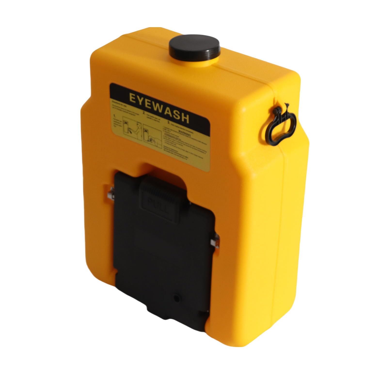AMONIDA Station de Lavage Oculaire Murale Portable 53L, pour Dispositif D'urgence de sécurité en Laboratoire, Station de Lavage Oculaire en Polyéthylène