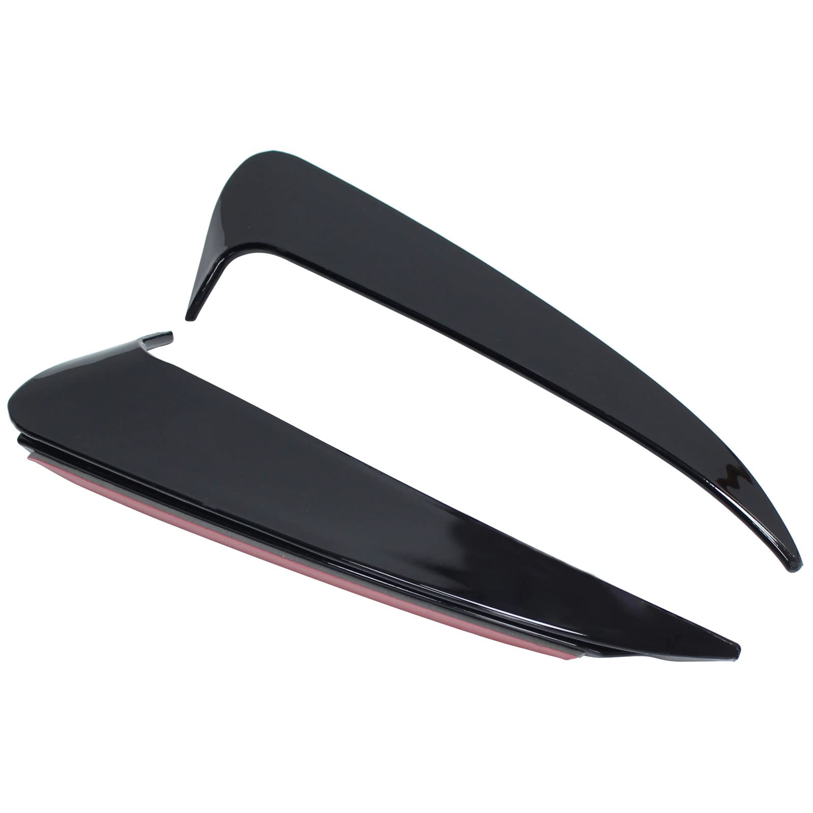Doo Engy Heckstoßstange Spoiler Splitter Diffusor Heck Stoßstange Flossen Flaps Entlüftungsabdeckung Lüftungsgitter Verkleidung schwarz hinten Links und rechts für C Klasse W205 ab 2015