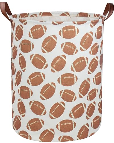 Image of DDBASKET Kids Laundry Hamper Footballs Hamper for Nursery Boy Clothes Hamper Cute Kids Toys Storage Bin Organizer Football Room Decor for Home(Football)