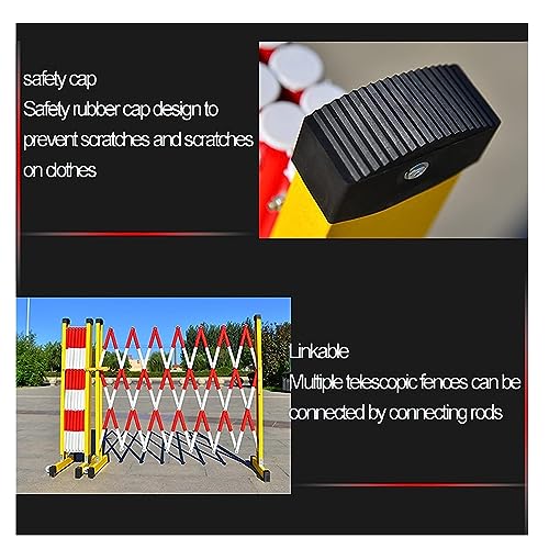 Barrera de tráfico móvil retráctil, barrera de metal plegable con ruedas, puerta de seguridad industrial expandible para un fácil acceso y control de multitudes