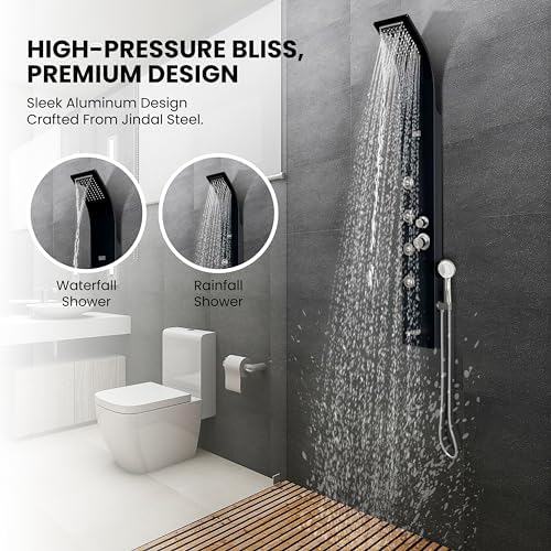 Image of JAAZ Zander Black Shower Panel (Zander Black)