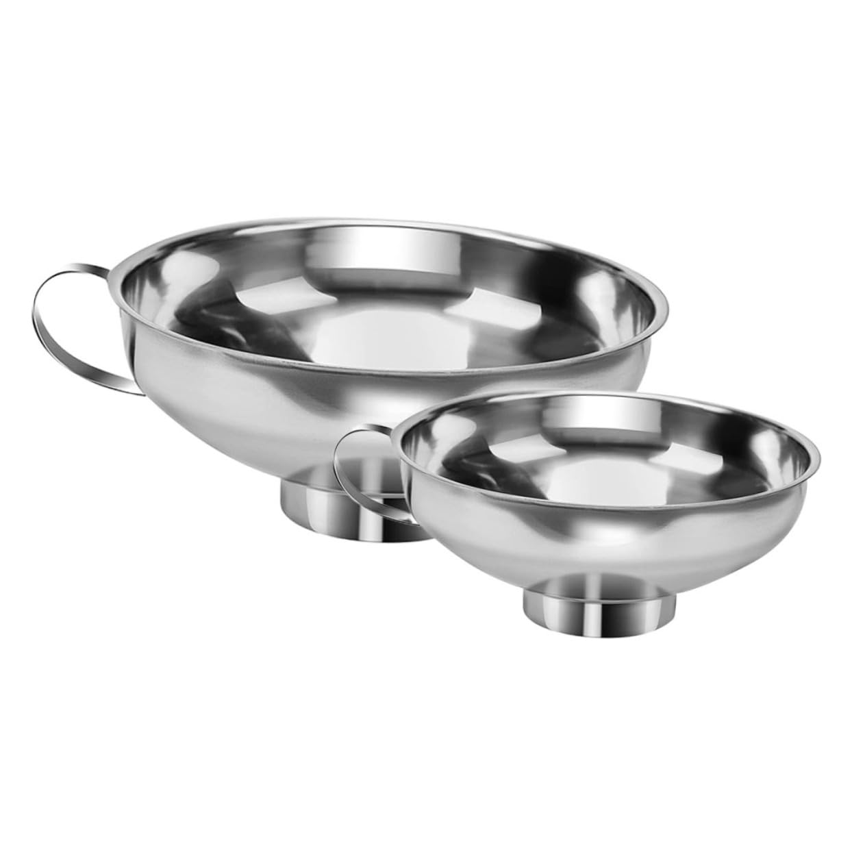 Cabilock 4 Set 4 Set Imbuto In Acciaio Inox Imbuto A Bocca Larga Per Barattolo Di Per Conserve Per Uso Cucina Di Riempimento Imbuti A Bocca Larga 2 pezzi * 4