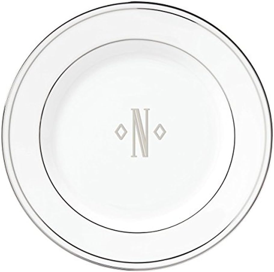 Lenox Federal Platinum Block Monogram Dinnerware Bread/Butter Plate, N