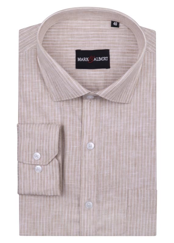 Image of Men's Striped Cotton Formal Shirt