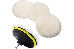 6Pcs 5 Inch Wool Polishing Buffing Pad Kit with M14 Drill Adapter...