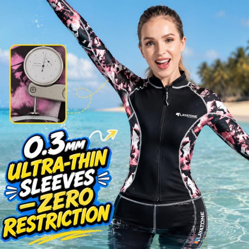 LayaTone Top de Traje de Neopreno 2mm con Cierre de Cremallera Anti-Jam YKK Aleación miniatura 2