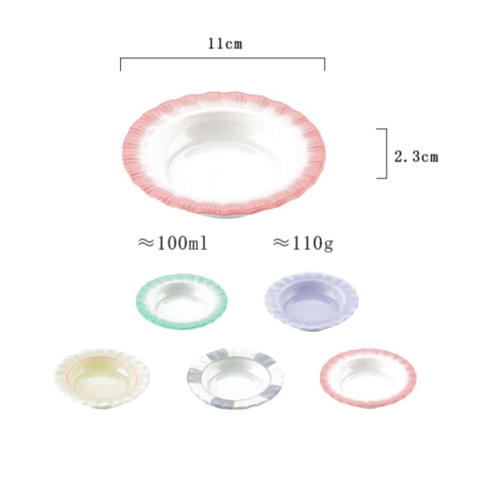 5-farbiges Keramik-Gewürzschalen-Set, 100 ml, stapelbare Dip-Schalen, Sojasaucen-Essig-Teller for Knödel, Hot Pot Dip-Schale