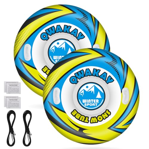 Aufblasbarer Schlitten mit Griffen, 47 Zoll Snow Tube...