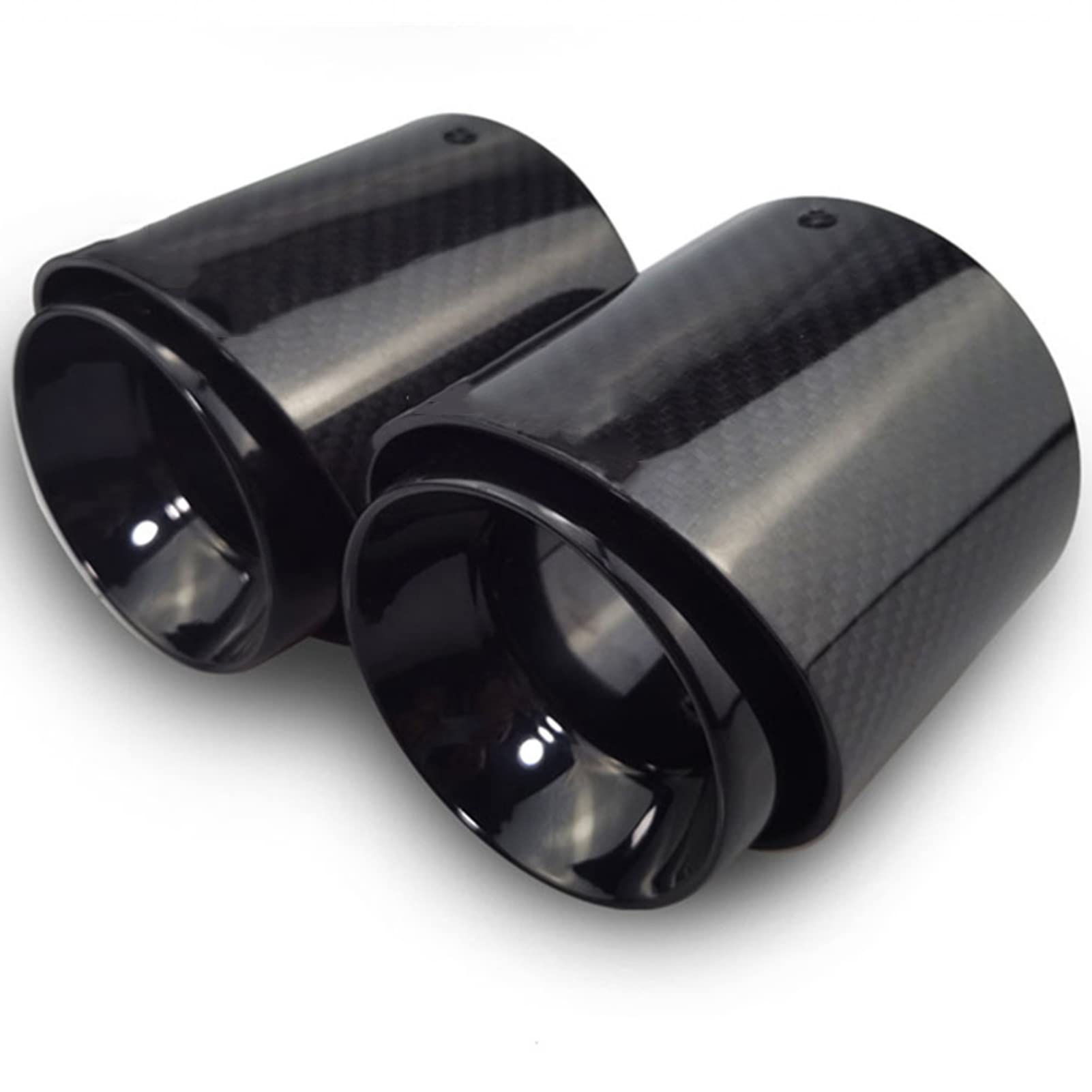 1 Paar Auto Schwarz Glänzend Kohlefaser Auspuff Endrohre, Für Mini Cooper F54 F55 F56 F57 F60 R55
