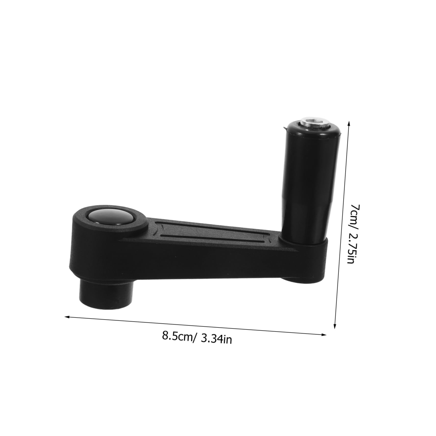 KICHOUSE Ergonomic Wood Lathe Crank Handle with Round Hole Black for Precise Adjustments