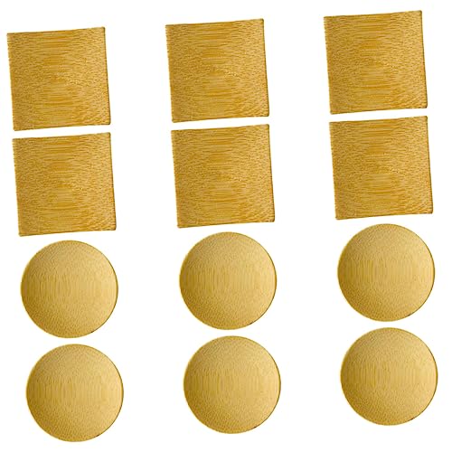 SOLUSTRE Elegant Bamboo Sauce Dishes Piece Set for Snack Platter Side Dish Bowls Dipping Seasoning