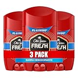 OLD SPICE, Pack de 3, Desodorante en Barra, Fresh, Aroma a Menta, Adiós Mal Olor, Cuidado para Hombre, 50 g c/u