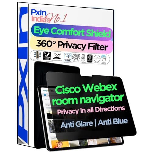Image of Pxin Tablet Privacy Guard compatible with Cisco Webex room navigator | Privacy screen protector | Anti Glare | Anti Spy Screen | Reduces blue light | 360 degree Privacy Screen | Eye Protection
