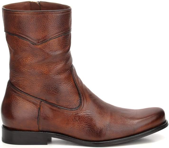 Men's Boot in Genuine Deer Leather Brown