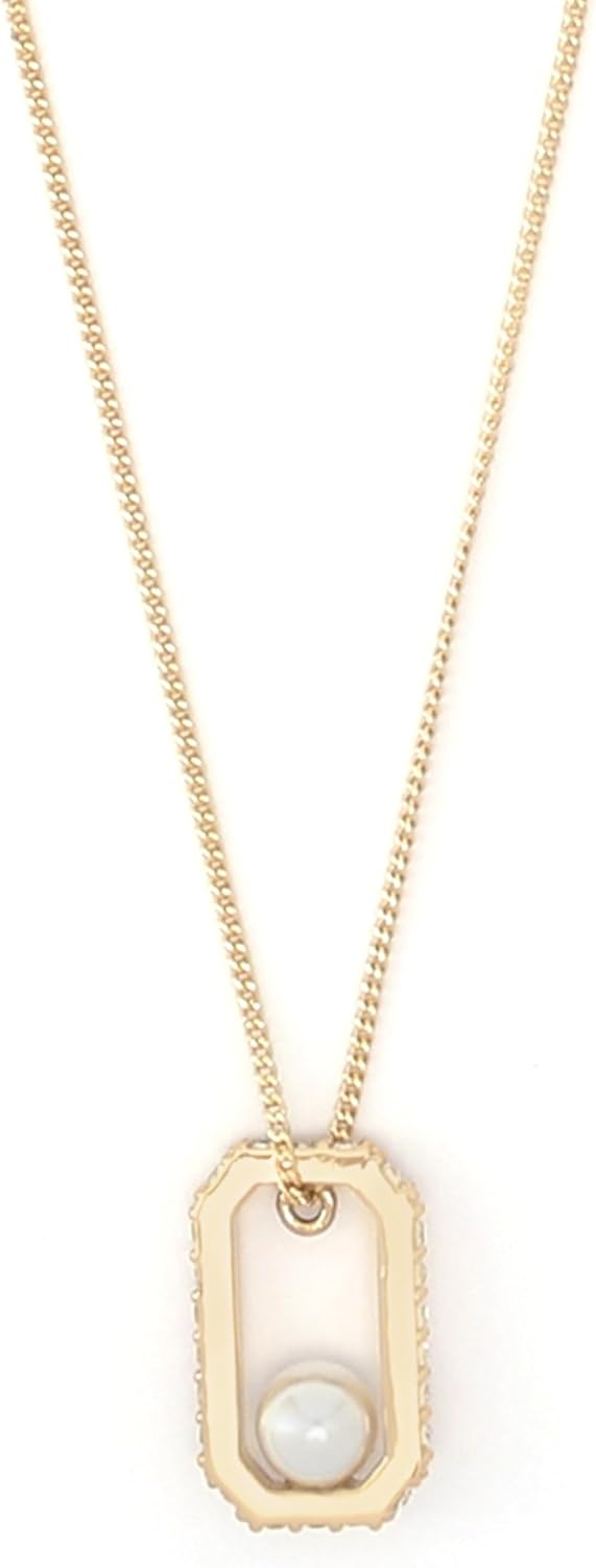 AllSaints Jewelry Women's Pearl Pavé Hexagon Pendant Necklace - Image 2