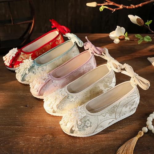 Women Chinese Style Hanfu Shoes Embroidered Ballet Flats Mary Janes2