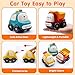 MOONTOY Baby Toy Car for 1 Year Old Boy Birthday Gifts, Push Car Toy for Toddlers 1-3, Animal Racing Cars Infant Play Vehicle Set for 12-18 Month, Friction Powered Montessori Toys for 1-2 Year Old Kid