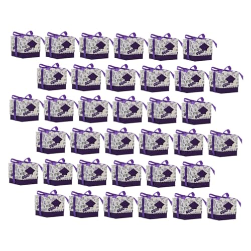 POPETPOP 50piezas Caja De Dulces De Graduación Birrete De Papelería Cajas De Para Fiesta De Graduación Contenedor Multifunción Para Invitados Para Celebraciones De